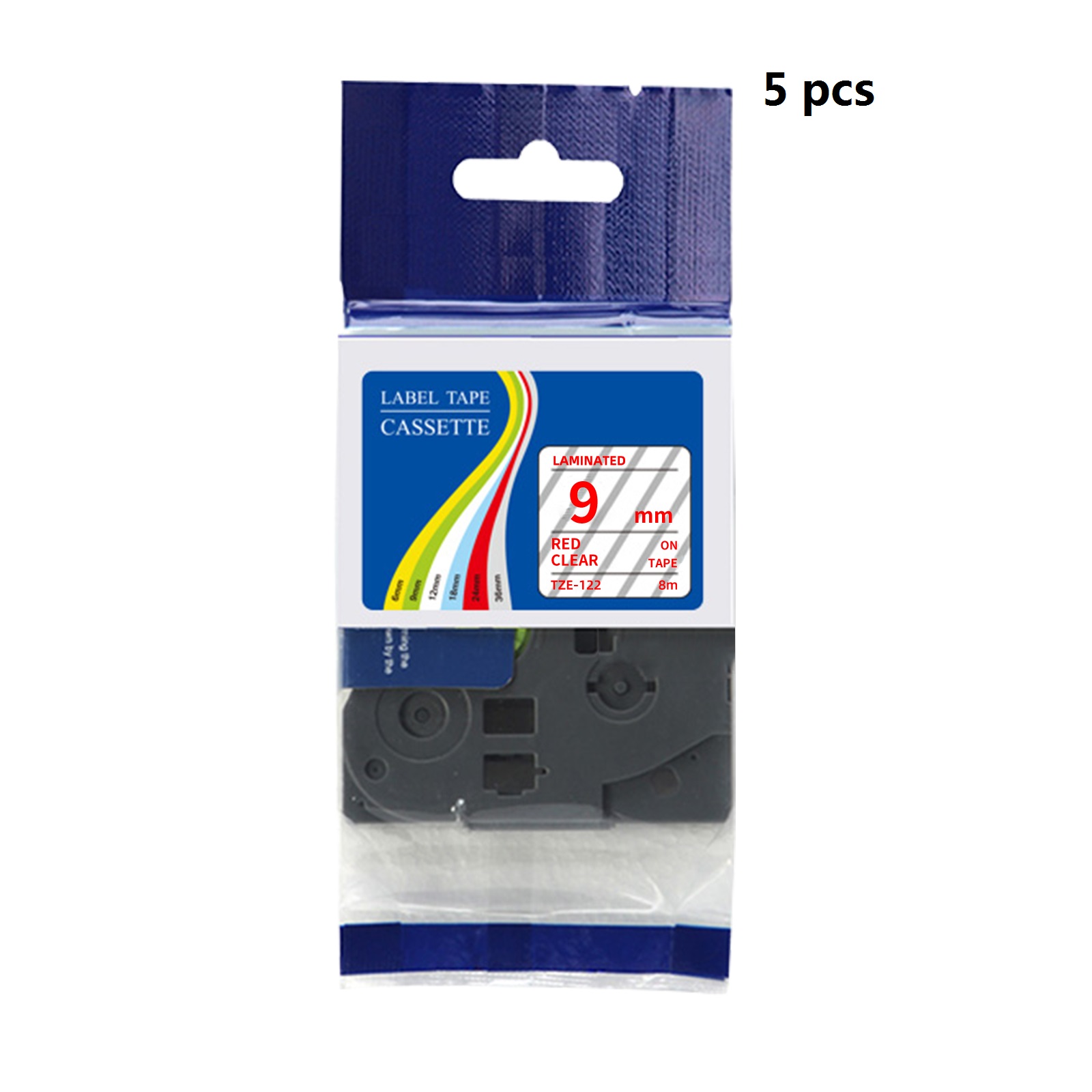 Label Printer Tape - 5 szt. Kompatybilna taśma do etykiet