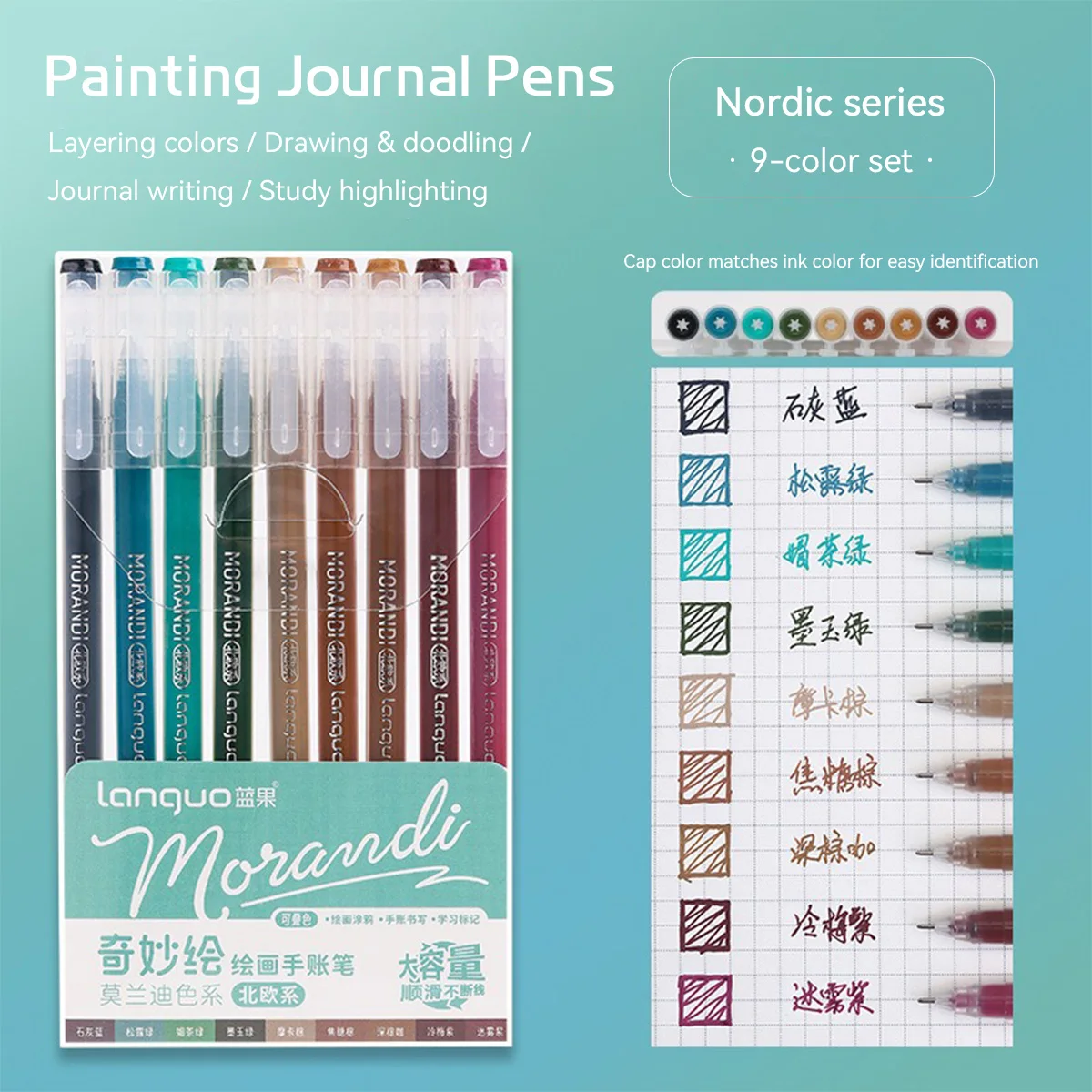 Zestaw 9 długopisów żelowych M – Gel Ink Pen Set recenzja i cena