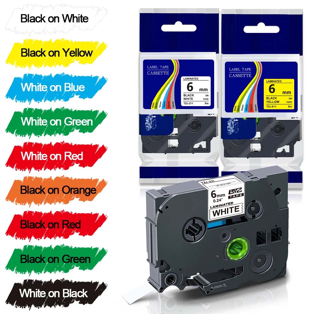 1 szt. Taśma TZe211 Ptouch 6mm – Label Printer Tape recenzja i cena