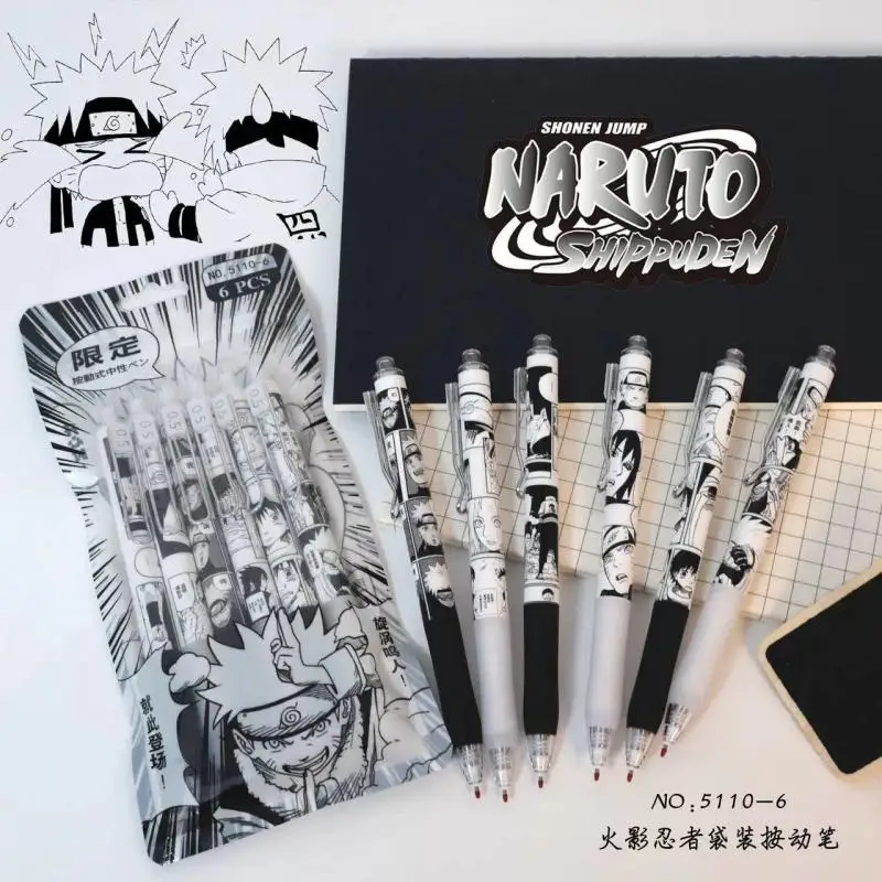 Naruto 6Pcs/set Gel Pen Anime  – Gel Ink Pen Set recenzja i cena