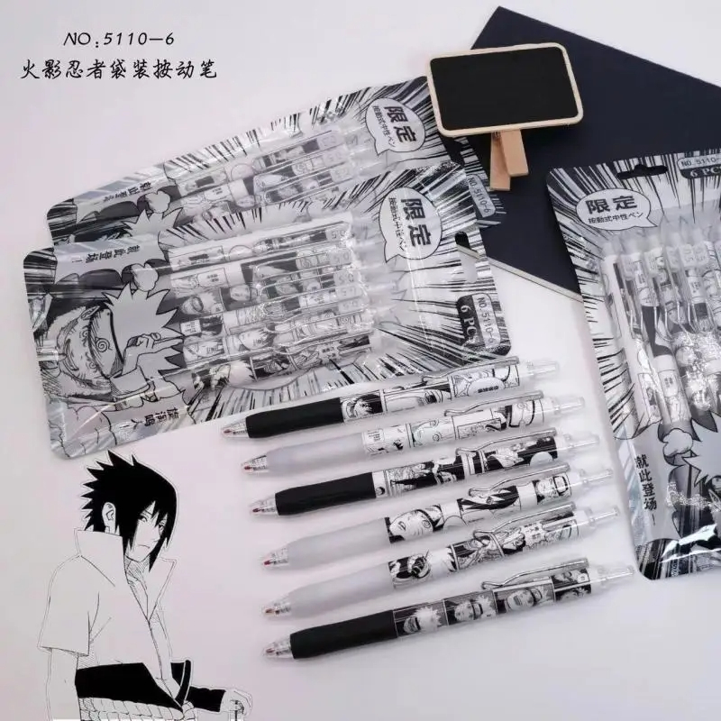 Naruto 6Pcs/set Gel Pen Anime  – Gel Ink Pen Set recenzja i cena