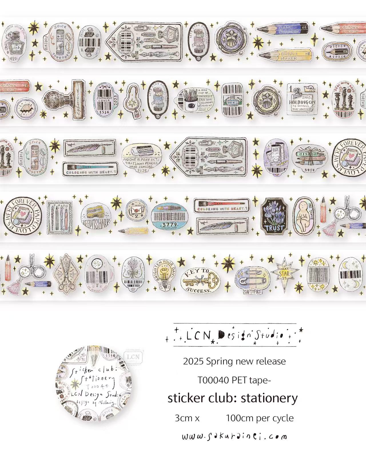 1 Pętla LCN Vintage Naklejka K – Washi Tape Set recenzja i cena