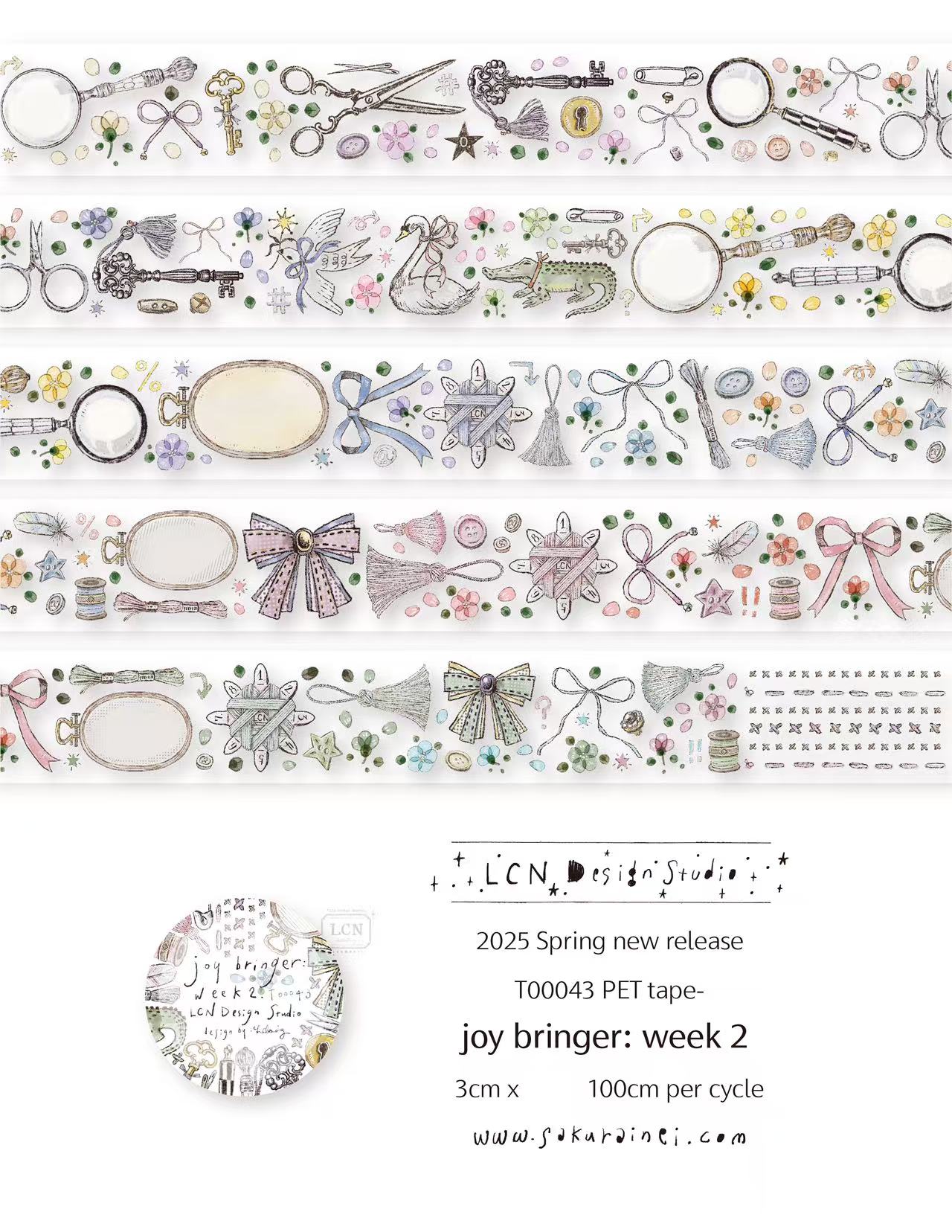 1 Pętla LCN Vintage Naklejka K – Washi Tape Set recenzja i cena